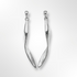 Silver Polished and Satin Twist Bar Drop Earrings