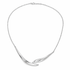 Silver Curve Necklace on a white background