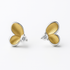Silver with Yellow Gold Plate Miro CZ Stud Earrings