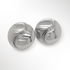 Round Clip On Earrings on a White Background
