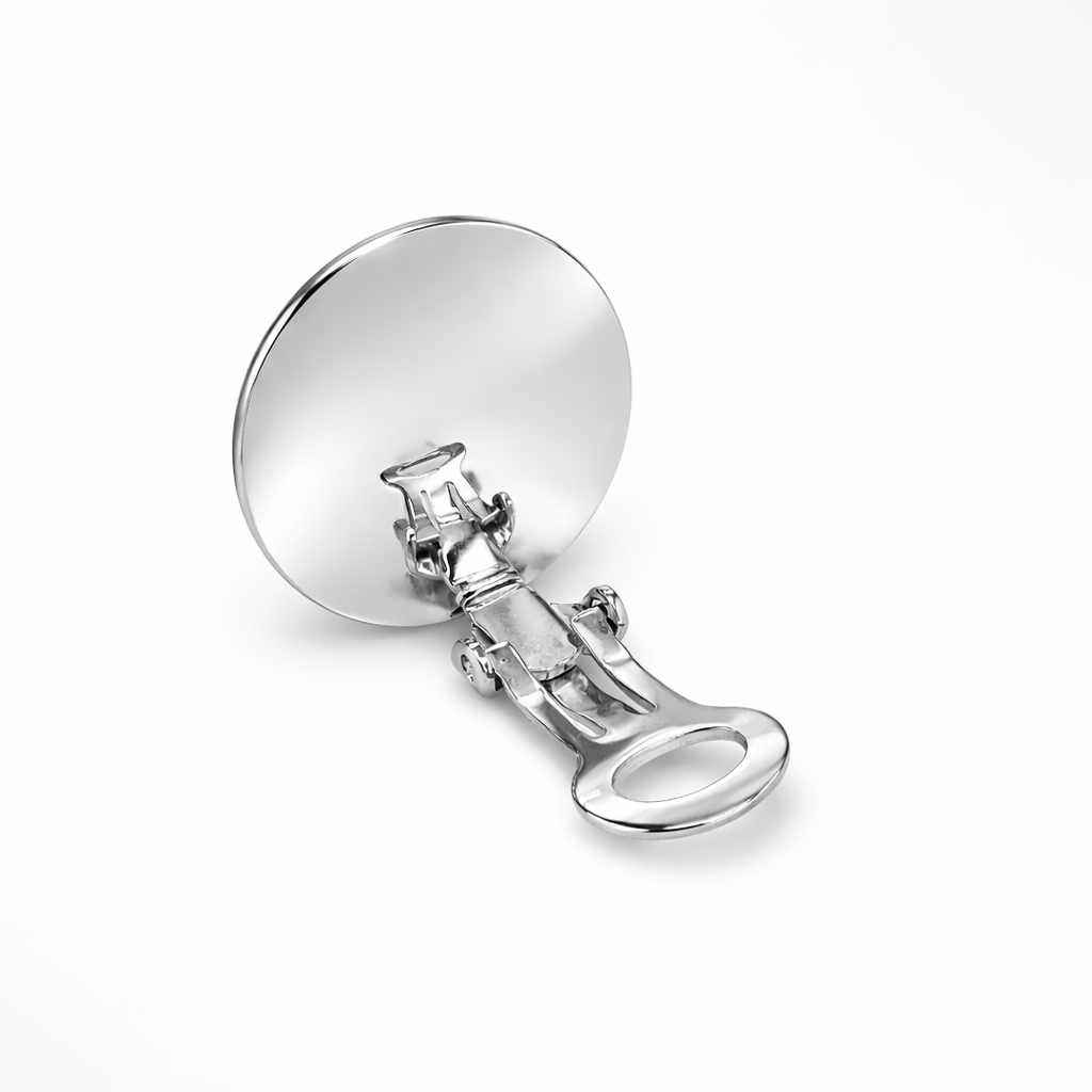 Silver Clip On Earrings Fastening on a white background
