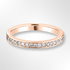 18ct Rose Gold Round Brilliant Cut Grain Set Diamond Wedding Ring 0.25ct