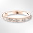 18ct Rose Gold Round Brilliant Cut Grain Set Diamond Wedding Ring 0.33ct