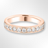 18ct Rose Gold Round Brilliant Cut Grain Set Diamond Wedding Ring 0.75ct