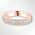 18ct Rose Gold Round Brilliant Cut Grain Set Diamond Wedding Ring 1.00ct
