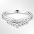 Platinum V Shaped Tiara Diamond Wedding Ring