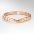 Rose Gold Diamond Wedding Ring on a white background