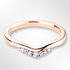 Rose Gold Curve Shaped Diamond Wedding Ring