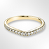 Yellow Gold Curve Shaped Diamond Wedding Ring