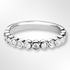 Platinum Rubover Diamond Set Wedding Ring