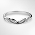 White Gold Floral Diamond Wedding Ring on a White Background