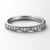 White Gold Vintage Inspired Diamond Set Wedding with Scalloped Edges
