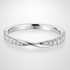 White Gold Twist Diamond Wedding Ring on a White Background