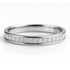 White Gold ring with diamond accents on a white background