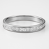 White Gold ring with diamond stones on a white background