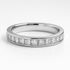 White Gold ring with diamond stones on a white background
