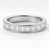White Gold ring with diamond stones on a white background