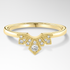 Yellow Gold Art Deco Style Wedding Ring on a White Background