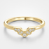 Yellow Gold Vintage Inspired Wedding Ring on a Grey Background
