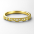 Yellow Gold Vintage Inspired Diamond Set Wedding with Scalloped Edges