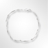 Sterling Silver Satin and Polished Twisted Link  Bracelet