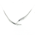 Silver Polished Articulated Curve Necklace on Chain