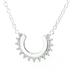Silver CZ Crescent Necklace